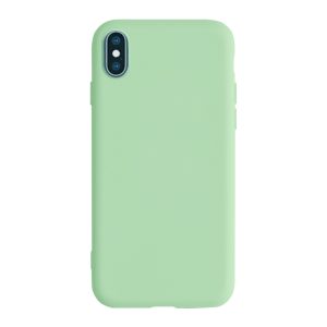 Husa Safe Flex compatibila cu iPhone XS Max, Comando Fonix, Design Slim flexibil, Interior captusit cu microfibra, Anti shock, Silicon moale, Textura cu finisaj mat/fin, Antiaderent, Verde deschis