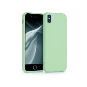 Husa Safe Flex compatibila cu iPhone XS Max, Comando Fonix, Design Slim flexibil, Interior captusit cu microfibra, Anti shock, Silicon moale, Textura cu finisaj mat/fin, Antiaderent, Verde deschis2