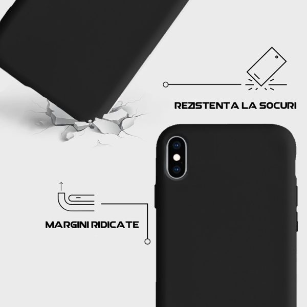 Husa Safe Flex compatibila cu iPhone XS Max, Comando Fonix, Design Slim flexibil, Interior captusit cu microfibra, Anti shock, Silicon moale, Textura cu finisaj mat/fin, Antiaderent, Negru5