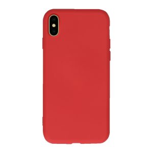 Husa Safe Flex compatibila cu iPhone XS Max, Comando Fonix, Design Slim flexibil, Interior captusit cu microfibra, Anti shock, Silicon moale, Textura cu finisaj mat/fin, Antiaderent, Rosu