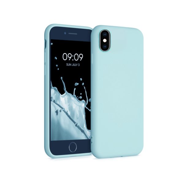 Husa Safe Flex compatibila cu iPhone XS Max, Comando Fonix, Design Slim flexibil, Interior captusit cu microfibra, Anti shock, Silicon moale, Textura cu finisaj mat/fin, Antiaderent, Turcoaz2