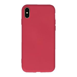 Husa Safe Flex compatibila cu iPhone XS Max, Comando Fonix, Design Slim flexibil, Interior captusit cu microfibra, Anti shock, Silicon moale, Textura cu finisaj mat/fin, Antiaderent, Roz zmeura