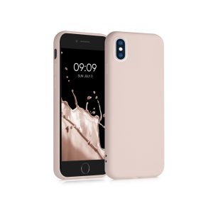 Husa Safe Flex compatibila cu iPhone XS Max, Comando Fonix, Design Slim flexibil, Interior captusit cu microfibra, Anti shock, Silicon moale, Textura cu finisaj mat/fin, Antiaderent, Roz pudra2