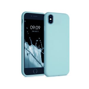 Husa Safe Flex compatibila cu iPhone XS Max, Comando Fonix, Design Slim flexibil, Interior captusit cu microfibra, Anti shock, Silicon moale, Textura cu finisaj mat/fin, Antiaderent, Albastru marin2