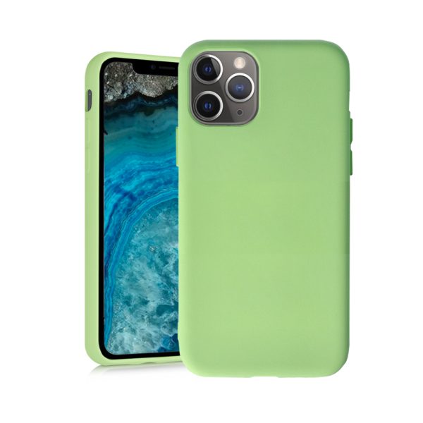 Husa Safe Flex compatibila cu iPhone 11 Pro, Comando Fonix, Design Slim flexibil, Interior captusit cu microfibra, Anti shock, Silicon moale, Textura cu finisaj mat/fin, Antiaderent, Verde masliniu2