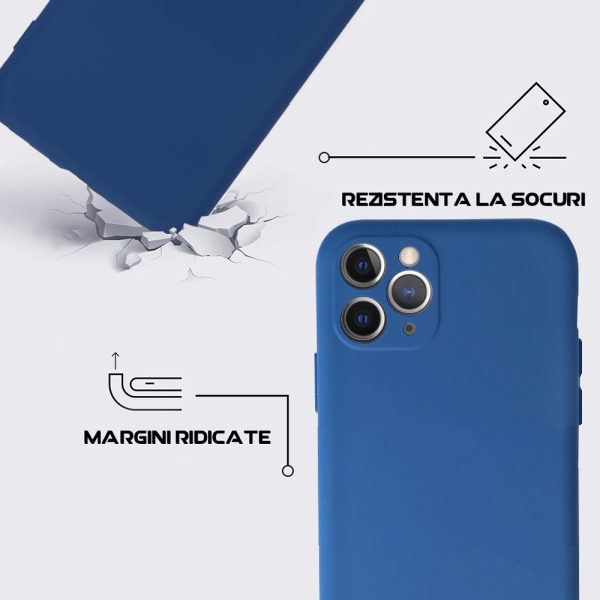 Husa Safe Flex compatibila cu iPhone 11 Pro, Comando Fonix, Design Slim flexibil, Interior captusit cu microfibra, Anti shock, Silicon moale, Textura cu finisaj mat/fin, Antiaderent, Albastru5