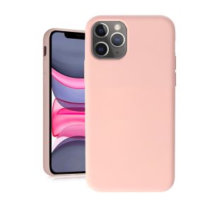 Husa Safe Flex compatibila cu iPhone 11 Pro, Comando Fonix, Design Slim flexibil, Interior captusit cu microfibra, Anti shock, Silicon moale, Textura cu finisaj mat/fin, Antiaderent, Roz pudra2