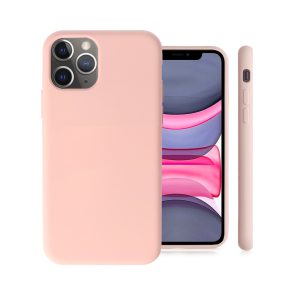 Husa Safe Flex compatibila cu iPhone 11 Pro, Comando Fonix, Design Slim flexibil, Interior captusit cu microfibra, Anti shock, Silicon moale, Textura cu finisaj mat/fin, Antiaderent, Roz pudra3