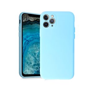 Husa Safe Flex compatibila cu iPhone 11 Pro, Comando Fonix, Design Slim flexibil, Interior captusit cu microfibra, Anti shock, Silicon moale, Textura cu finisaj mat/fin, Antiaderent, Albastru deschis2