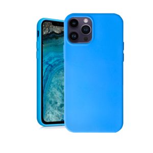 Husa Safe Flex compatibila cu iPhone 12 Pro, Comando Fonix, Design Slim flexibil, Interior captusit cu microfibra, Anti shock, Silicon moale, Textura cu finisaj mat/fin, Antiaderent, Albastru safir2