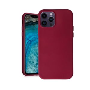 Husa Safe Flex compatibila cu iPhone 12 Pro, Comando Fonix, Design Slim flexibil, Interior captusit cu microfibra, Anti shock, Silicon moale, Textura cu finisaj mat/fin, Antiaderent, Visiniu2