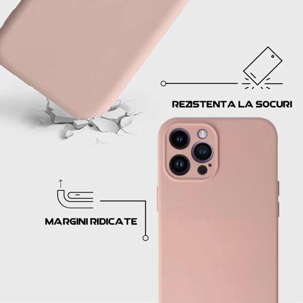 Husa Safe Flex compatibila cu iPhone 12 Pro Max, Comando Fonix, Design Slim flexibil, Interior captusit cu microfibra, Anti shock, Silicon moale, Textura cu finisaj mat/fin, Antiaderent, Crem4