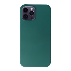 Husa Safe Flex compatibila cu iPhone 12 Pro Max, Comando Fonix, Design Slim flexibil, Interior captusit cu microfibra, Anti shock, Silicon moale, Textura cu finisaj mat/fin, Antiaderent, Verde inchis