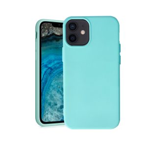 Husa Safe Flex compatibila cu iPhone 12 Mini, Comando Fonix, Design Slim flexibil, Interior captusit cu microfibra, Anti shock, Silicon moale, Textura cu finisaj mat/fin, Antiaderent, Turcoaz2