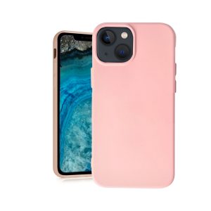 Husa Safe Flex compatibila cu iPhone 13, Comando Fonix, Design Slim flexibil, Interior captusit cu microfibra, Anti shock, Silicon moale, Textura cu finisaj mat/fin, Antiaderent, Roz pudra2