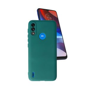 Husa Safe Flex compatibila cu Motorola Moto E7 Power/ E7i Power, Comando Fonix, Design Slim flexibil, Interior captusit cu microfibra, Anti shock, Silicon moale, Textura cu finisaj mat/fin, Antiaderent, Verde inchis2