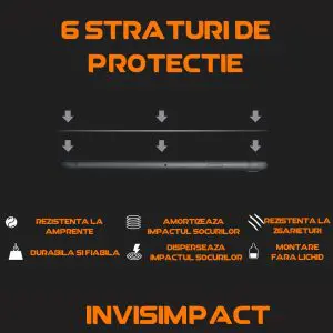 Folie InvisImpact compatibila cu ZTE Blade V50 Design, Polimer siliconic, Adeziv premium, Montare usoara, Fara lichid, Regenerabila, Full Glue, Compatibila cu senzorul de amprenta, Case-Friendly - 6