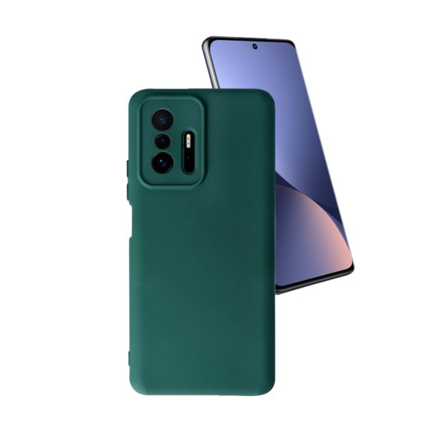 Husa Safe Flex compatibila cu Xiaomi 11T, Comando Fonix, Design Slim flexibil, Interior captusit cu microfibra, Anti shock, Silicon moale, Textura cu finisaj mat/fin, Antiaderent, Verde inchis2