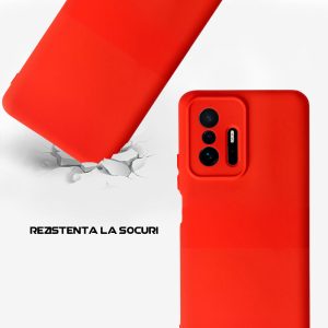 Husa Safe Flex compatibila cu Xiaomi 11T, Comando Fonix, Design Slim flexibil, Interior captusit cu microfibra, Anti shock, Silicon moale, Textura cu finisaj mat/fin, Antiaderent, Rosu3