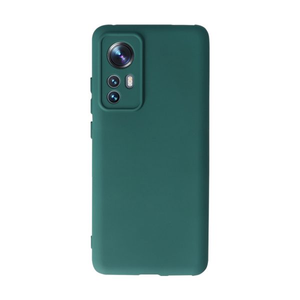 Husa Safe Flex compatibila cu Xiaomi 12 / 12X, Comando Fonix, Design Slim flexibil, Interior captusit cu microfibra, Anti shock, Silicon moale, Textura cu finisaj mat/fin, Antiaderent, Verde inchis