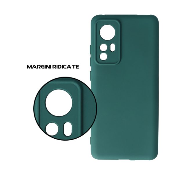 Husa Safe Flex compatibila cu Xiaomi 12 / 12X, Comando Fonix, Design Slim flexibil, Interior captusit cu microfibra, Anti shock, Silicon moale, Textura cu finisaj mat/fin, Antiaderent, Verde inchis4