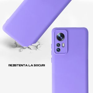 Husa Safe Flex compatibila cu Xiaomi 12 / 12X, Comando Fonix, Design Slim flexibil, Interior captusit cu microfibra, Anti shock, Silicon moale, Textura cu finisaj mat/fin, Antiaderent, Mov3