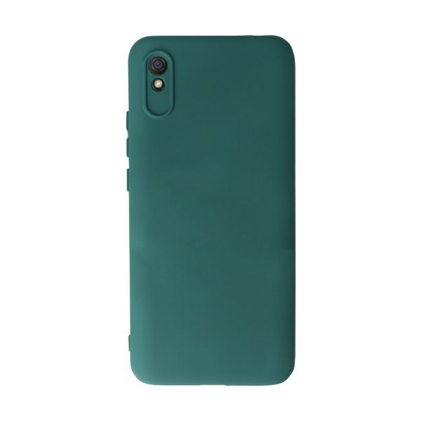 Husa Safe Flex compatibila cu Xiaomi Redmi 9A, Comando Fonix, Design Slim flexibil, Interior captusit cu microfibra, Anti shock, Silicon moale, Textura cu finisaj mat/fin, Antiaderent, Verde inchis