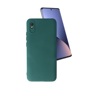 Husa Safe Flex compatibila cu Xiaomi Redmi 9A, Comando Fonix, Design Slim flexibil, Interior captusit cu microfibra, Anti shock, Silicon moale, Textura cu finisaj mat/fin, Antiaderent, Verde inchis2