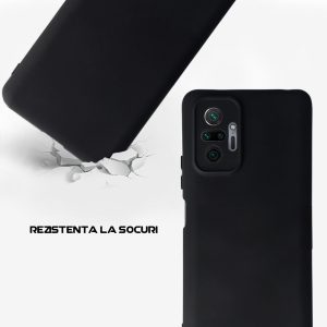 Husa Safe Flex compatibila cu Xiaomi Redmi Note 10 Pro 4G, Comando Fonix, Design Slim flexibil, Interior captusit cu microfibra, Anti shock, Silicon moale, Textura cu finisaj mat/fin, Antiaderent, Negru3