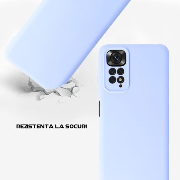 Husa Safe Flex compatibila cu Xiaomi Redmi Note 11/ 11S, Comando Fonix, Design Slim flexibil, Interior captusit cu microfibra, Anti shock, Silicon moale, Textura cu finisaj mat/fin, Antiaderent, Lila3