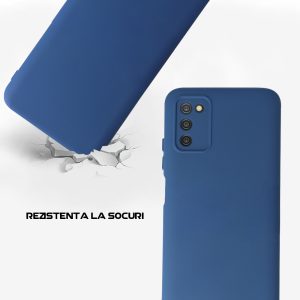 Husa Safe Flex compatibila cu Samsung Galaxy A03s, Comando Fonix, Design Slim flexibil, Interior captusit cu microfibra, Anti shock, Silicon moale, Textura cu finisaj mat/fin, Antiaderent, Albastru3