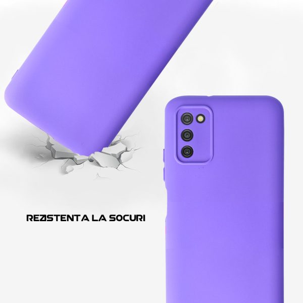 Husa Safe Flex compatibila cu Samsung Galaxy A03s, Comando Fonix, Design Slim flexibil, Interior captusit cu microfibra, Anti shock, Silicon moale, Textura cu finisaj mat/fin, Antiaderent, Mov3