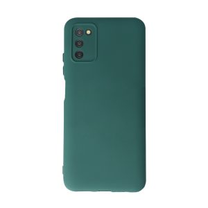 Husa Safe Flex compatibila cu Samsung Galaxy A03s, Comando Fonix, Design Slim flexibil, Interior captusit cu microfibra, Anti shock, Silicon moale, Textura cu finisaj mat/fin, Antiaderent, Verde inchis