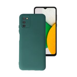 Husa Safe Flex compatibila cu Samsung Galaxy A03s, Comando Fonix, Design Slim flexibil, Interior captusit cu microfibra, Anti shock, Silicon moale, Textura cu finisaj mat/fin, Antiaderent, Verde inchis2