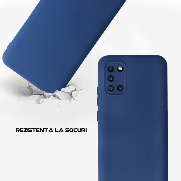 Husa Safe Flex compatibila cu Samsung Galaxy A31, Comando Fonix, Design Slim flexibil, Interior captusit cu microfibra, Anti shock, Silicon moale, Textura cu finisaj mat/fin, Antiaderent, Albastru3