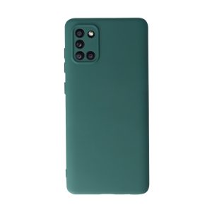 Husa Safe Flex compatibila cu Samsung Galaxy A31, Comando Fonix, Design Slim flexibil, Interior captusit cu microfibra, Anti shock, Silicon moale, Textura cu finisaj mat/fin, Antiaderent, Verde inchis