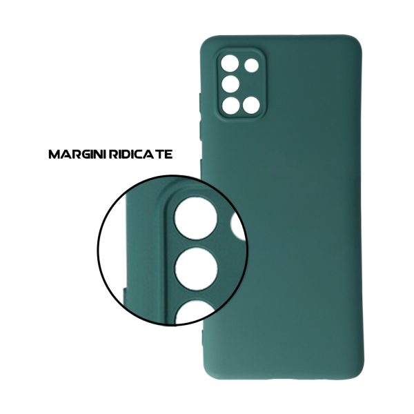 Husa Safe Flex compatibila cu Samsung Galaxy A31, Comando Fonix, Design Slim flexibil, Interior captusit cu microfibra, Anti shock, Silicon moale, Textura cu finisaj mat/fin, Antiaderent, Verde inchis4