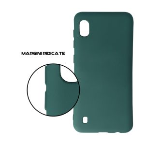 Husa Safe Flex compatibila cu Samsung Galaxy A10/ M10, Comando Fonix, Design Slim flexibil, Interior captusit cu microfibra, Anti shock, Silicon moale, Textura cu finisaj mat/fin, Antiaderent, Verde inchis4