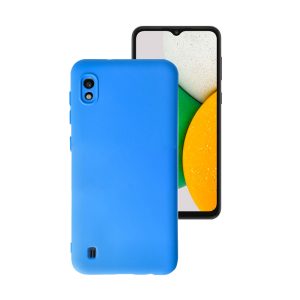 Husa Safe Flex compatibila cu Samsung Galaxy A10/ M10, Comando Fonix, Design Slim flexibil, Interior captusit cu microfibra, Anti shock, Silicon moale, Textura cu finisaj mat/fin, Antiaderent, Albastru roial2