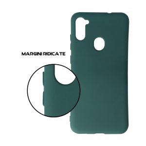 Husa Safe Flex compatibila cu Samsung Galaxy A11/ M11, Comando Fonix, Design Slim flexibil, Interior captusit cu microfibra, Anti shock, Silicon moale, Textura cu finisaj mat/fin, Antiaderent, Verde inchis4