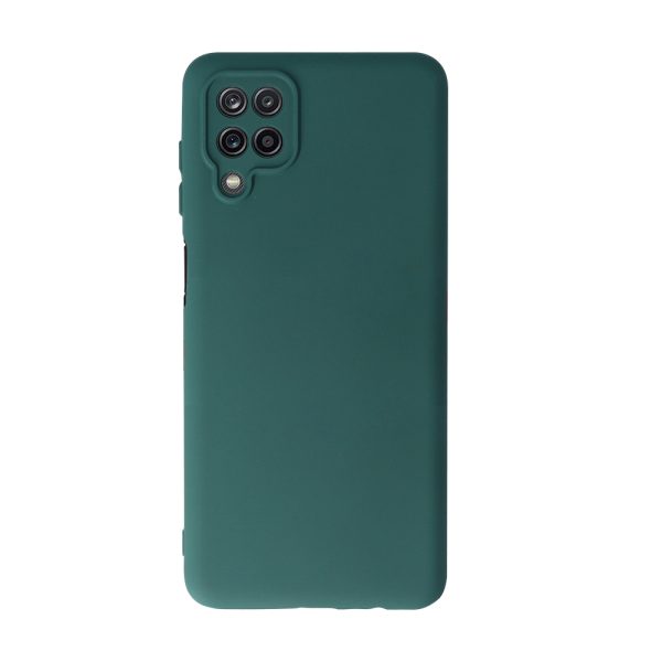 Husa Safe Flex compatibila cu Samsung Galaxy A12, Comando Fonix, Design Slim flexibil, Interior captusit cu microfibra, Anti shock, Silicon moale, Textura cu finisaj mat/fin, Antiaderent, Verde inchis2