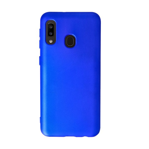 Husa Safe Flex compatibila cu Samsung Galaxy A20e, Comando Fonix, Design Slim flexibil, Interior captusit cu microfibra, Anti shock, Silicon moale, Textura cu finisaj mat/fin, Antiaderent, Albastru electric