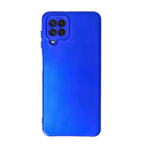 Husa Safe Flex compatibila cu Samsung Galaxy A22 4G, Comando Fonix, Design Slim flexibil, Interior captusit cu microfibra, Anti soc, Silicon moale, Textura cu finisaj mat, Antiaderent, Albastru electric