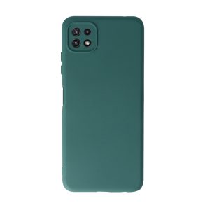 Husa Safe Flex compatibila cu Samsung Galaxy A22 5G, Comando Fonix, Design Slim flexibil, Interior captusit cu microfibra, Anti soc, Silicon moale, Textura cu finisaj mat, Antiaderent, Verde inchis