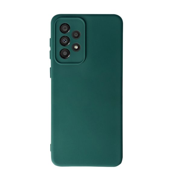 Husa Safe Flex compatibila cu Samsung Galaxy A33 5G, Comando Fonix, Design Slim flexibil, Interior captusit cu microfibra, Anti soc, Silicon moale, Textura cu finisaj mat, Antiaderent, Verde inchis