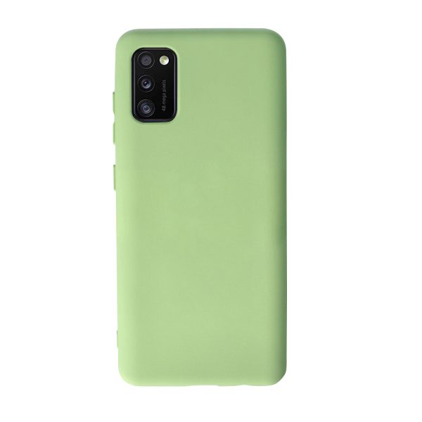 Husa Safe Flex compatibila cu Samsung Galaxy A41, Comando Fonix, Design Slim flexibil, Interior captusit cu microfibra, Anti soc, Silicon moale, Textura cu finisaj mat, Antiaderent, Verde deschis