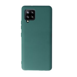 Husa Safe Flex compatibila cu Samsung Galaxy A42 5G, Comando Fonix, Design Slim flexibil, Interior captusit cu microfibra, Anti soc, Silicon moale, Textura cu finisaj mat, Antiaderent, Verde inchis