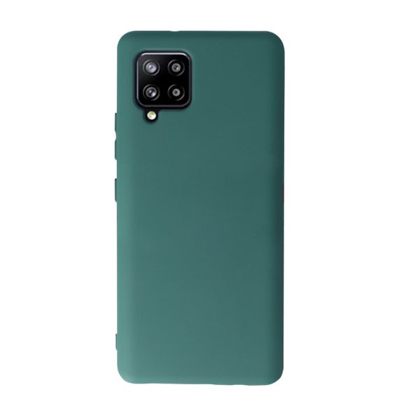 Husa Safe Flex compatibila cu Samsung Galaxy A42 5G, Comando Fonix, Design Slim flexibil, Interior captusit cu microfibra, Anti soc, Silicon moale, Textura cu finisaj mat, Antiaderent, Verde inchis