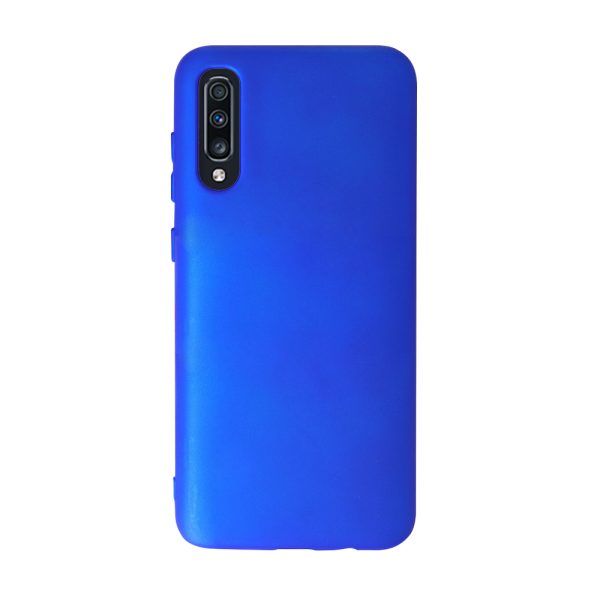 Husa Safe Flex compatibila cu Samsung Galaxy A70/ A70s, Comando Fonix, Design Slim flexibil, Interior captusit cu microfibra, Anti soc, Silicon moale, Textura cu finisaj mat, Antiaderent, Albastru electric