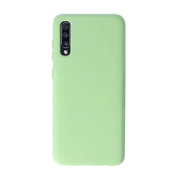 Husa Safe Flex compatibila cu Samsung Galaxy A70/ A70s, Comando Fonix, Design Slim flexibil, Interior captusit cu microfibra, Anti soc, Silicon moale, Textura cu finisaj mat, Antiaderent, Verde deschis